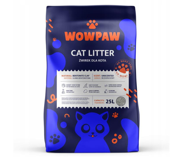 WowPaw Żwirek bentonitowy bezzapachowy 25l - 1361291 - zdjęcie